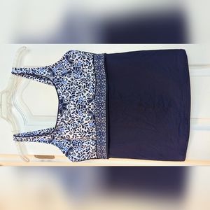 New, never worn Lands' End women's square neck tankini top